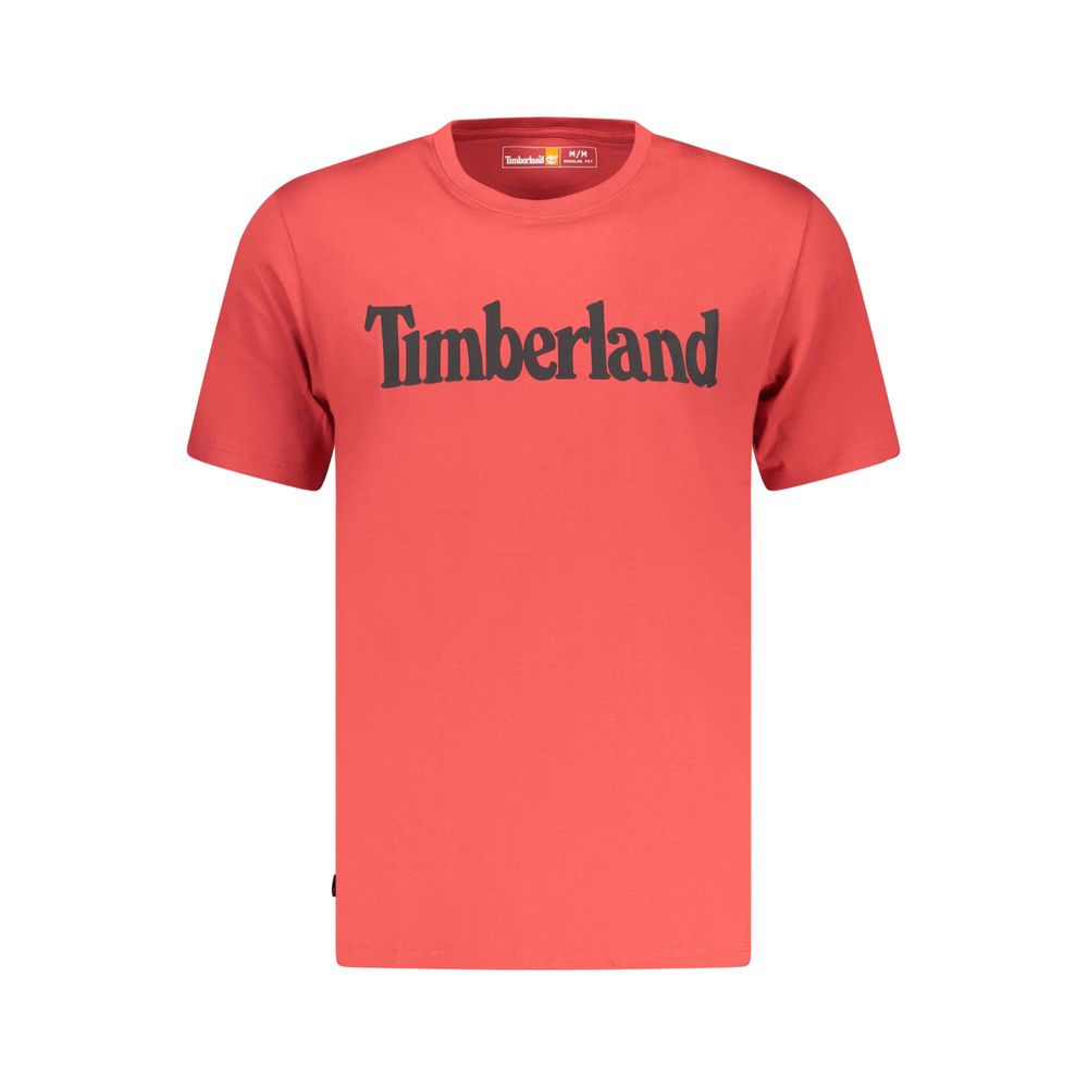 Timberland Red Cotton Men's T-Shirt